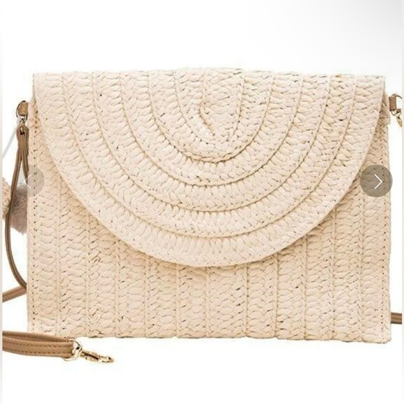 Handbags - Crossbody Straw Purse/Clutch